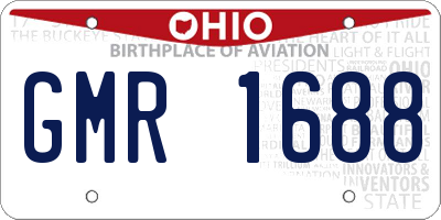 OH license plate GMR1688