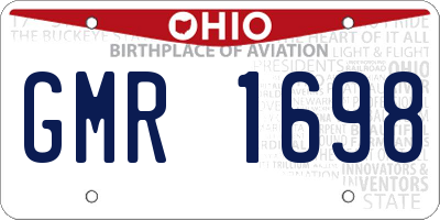 OH license plate GMR1698