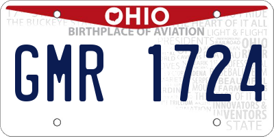 OH license plate GMR1724