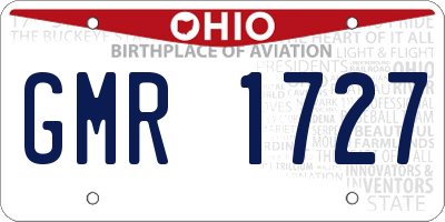 OH license plate GMR1727