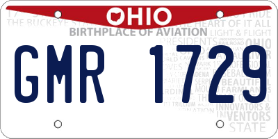 OH license plate GMR1729