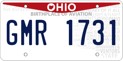 OH license plate GMR1731