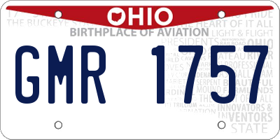 OH license plate GMR1757