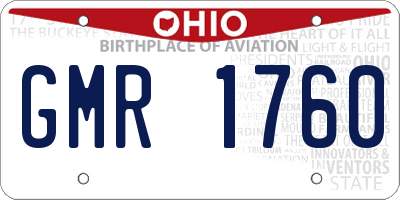 OH license plate GMR1760