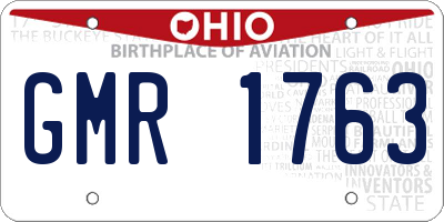 OH license plate GMR1763