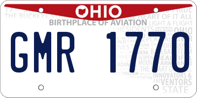 OH license plate GMR1770