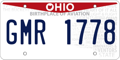 OH license plate GMR1778
