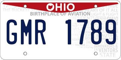 OH license plate GMR1789