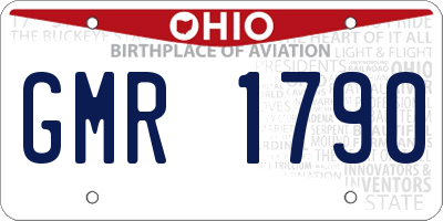 OH license plate GMR1790