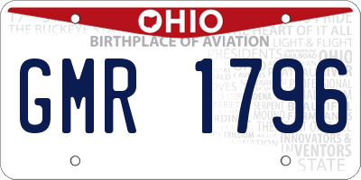 OH license plate GMR1796