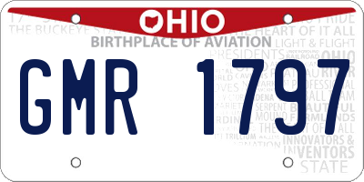 OH license plate GMR1797