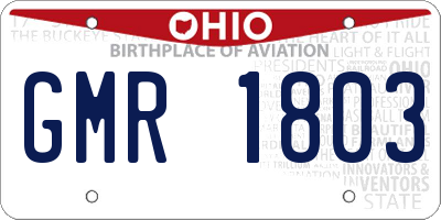 OH license plate GMR1803