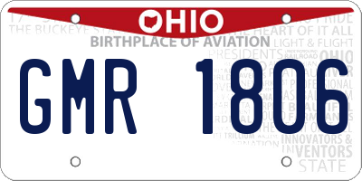 OH license plate GMR1806