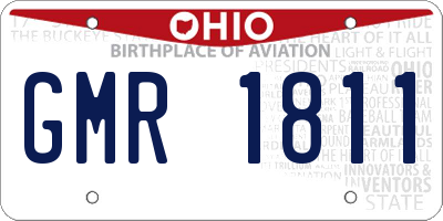 OH license plate GMR1811