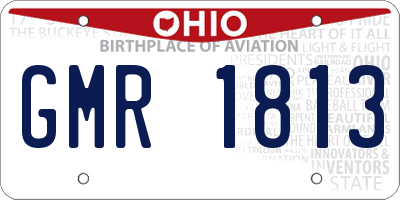 OH license plate GMR1813