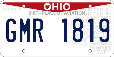 OH license plate GMR1819