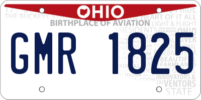 OH license plate GMR1825