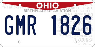 OH license plate GMR1826