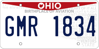 OH license plate GMR1834