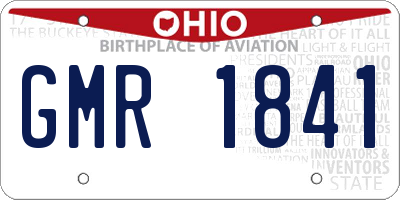 OH license plate GMR1841