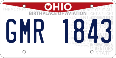 OH license plate GMR1843