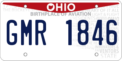 OH license plate GMR1846