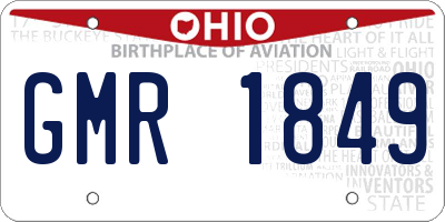 OH license plate GMR1849