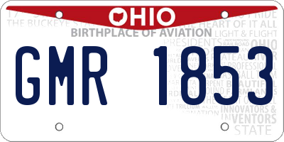 OH license plate GMR1853