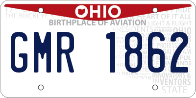OH license plate GMR1862