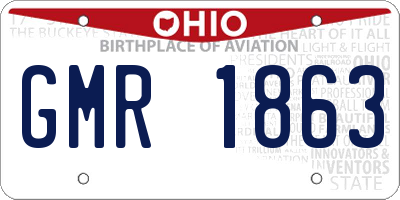 OH license plate GMR1863