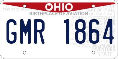 OH license plate GMR1864