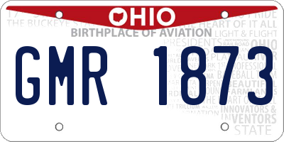 OH license plate GMR1873