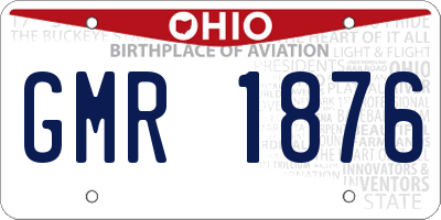 OH license plate GMR1876
