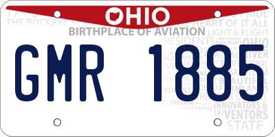 OH license plate GMR1885