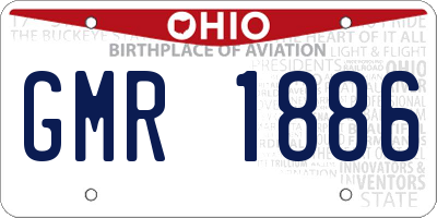 OH license plate GMR1886