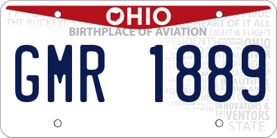 OH license plate GMR1889