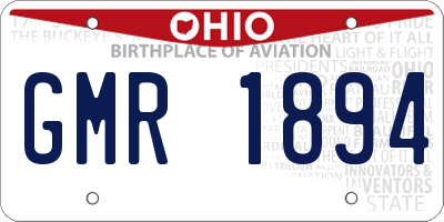 OH license plate GMR1894