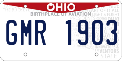 OH license plate GMR1903