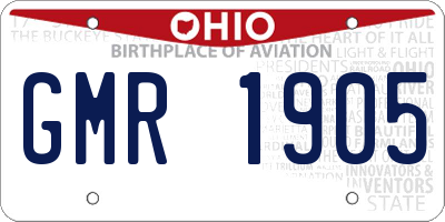 OH license plate GMR1905