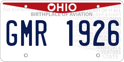 OH license plate GMR1926