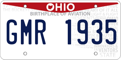 OH license plate GMR1935