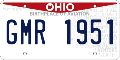 OH license plate GMR1951