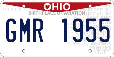 OH license plate GMR1955