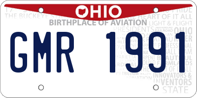 OH license plate GMR1991