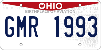 OH license plate GMR1993