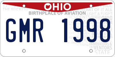 OH license plate GMR1998