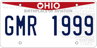 OH license plate GMR1999