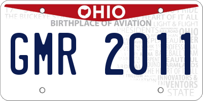 OH license plate GMR2011