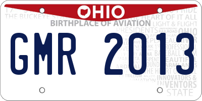 OH license plate GMR2013