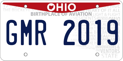 OH license plate GMR2019